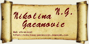 Nikolina Gačanović vizit kartica